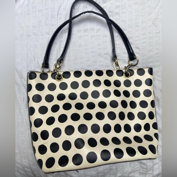 Anne Klein polka dot tote - Picture 3 of 13